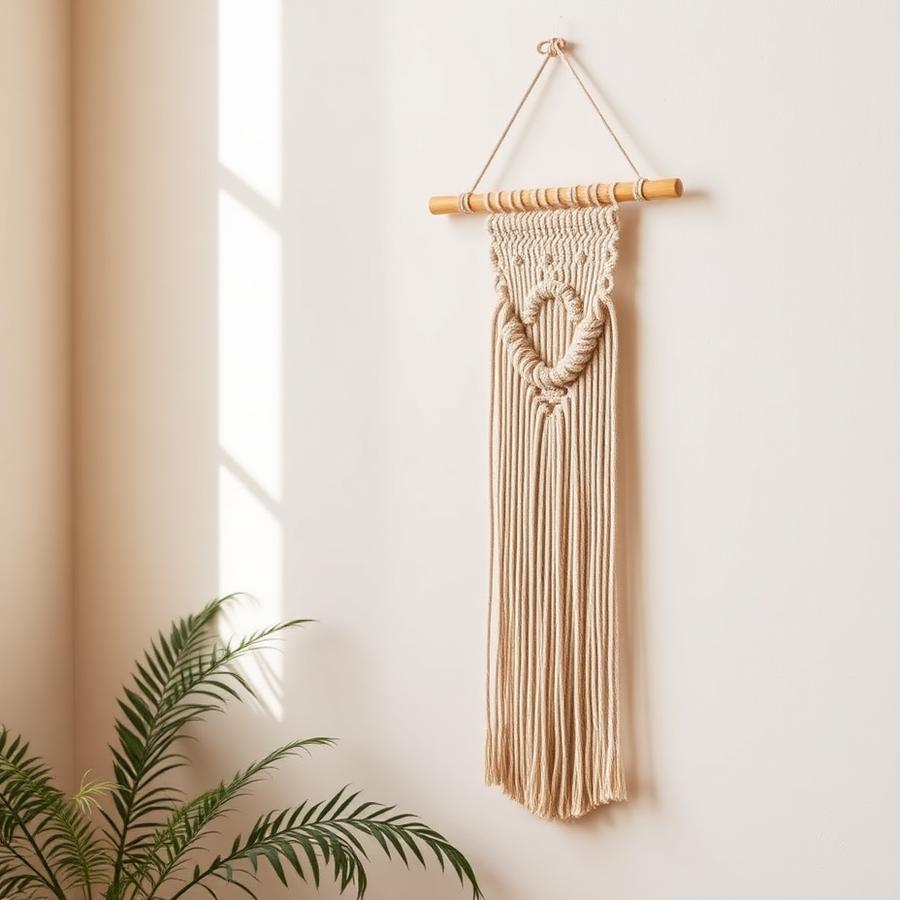 Knotted Cotton Wall Hanging by Meera K.