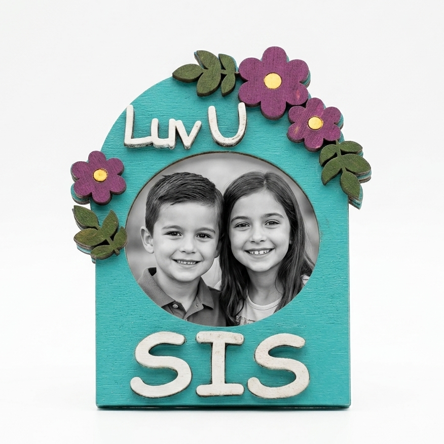Luv You Sis- Frame — Fridge Magnet, handmade by JK Craft