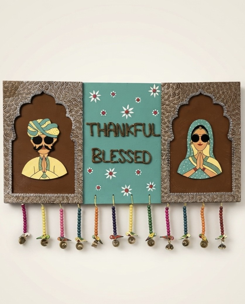 Thankful Blessed Couple Wall Art — Wall Decor, handmade by JK Craft
