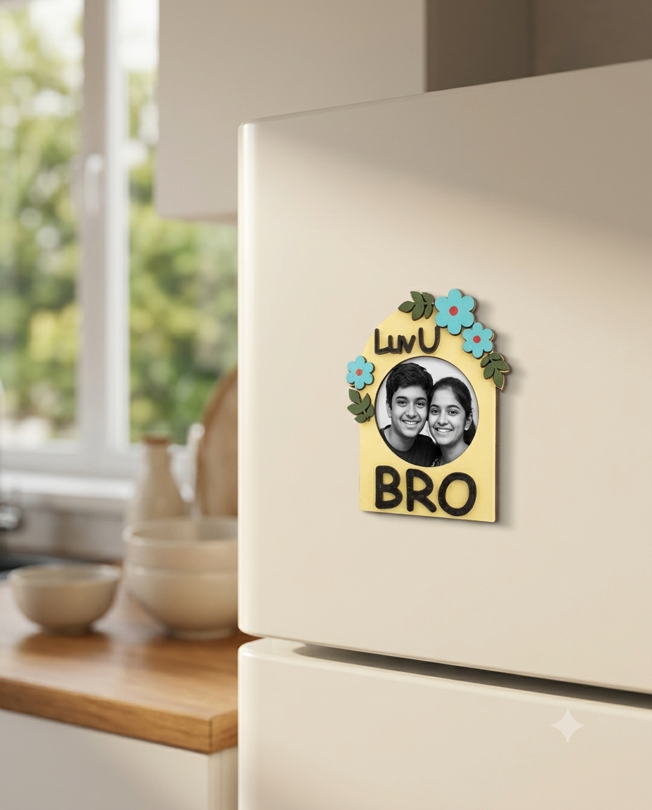 Luv You Bro- Frame - Fridge Magnet — handmade by JK Craft — photo 2 of 2