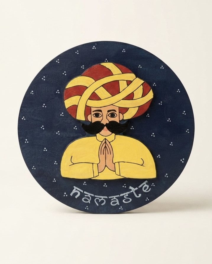 Namaste Greeting - YBR — Wall Decor, handmade by JK Craft