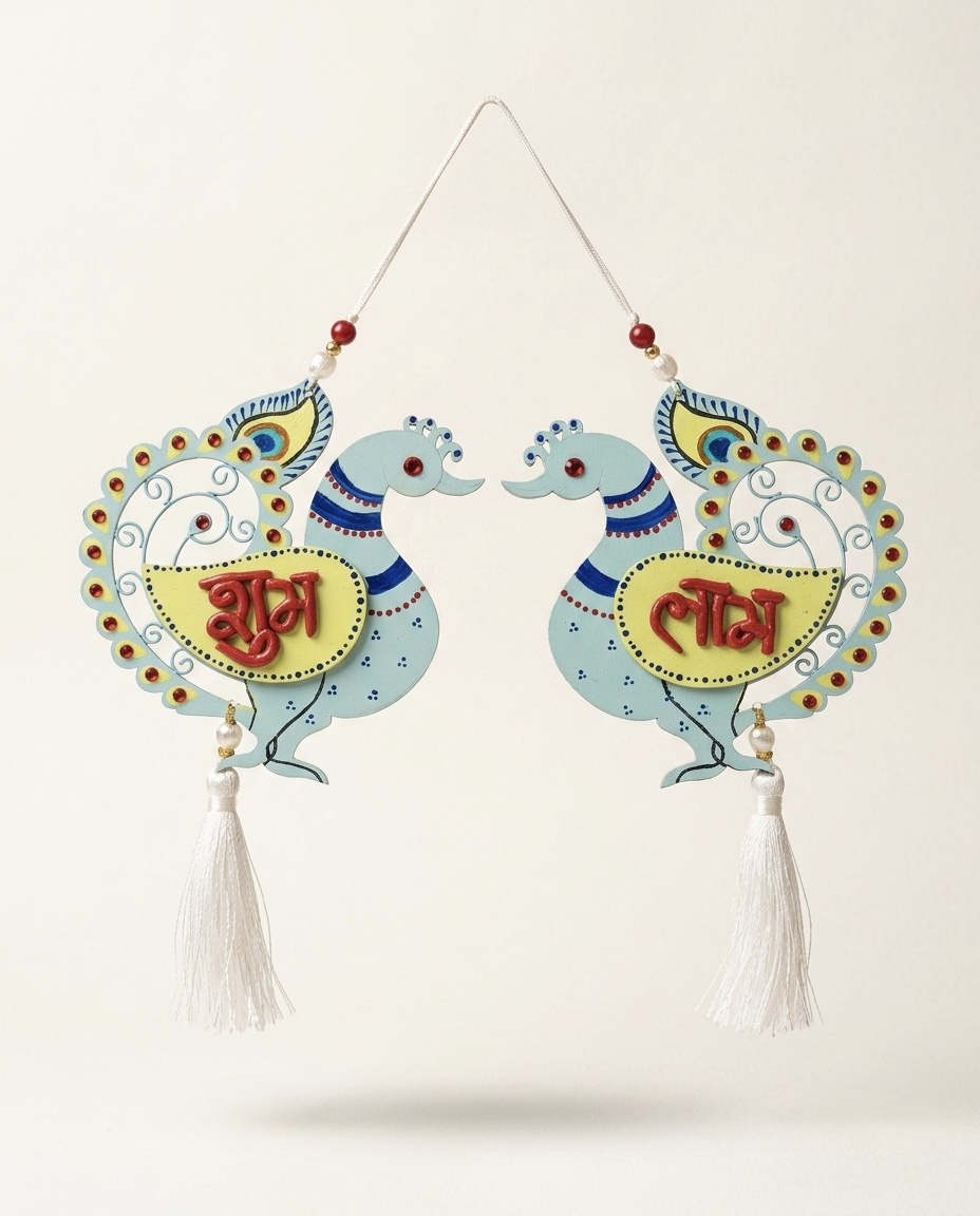 Shubh Labh - Peacock — Shubh Labh, handmade by JK Craft