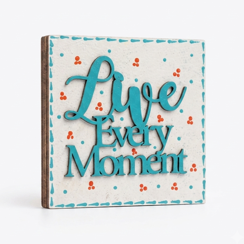 Live every moment — Fridge Magnet, handmade by JK Craft