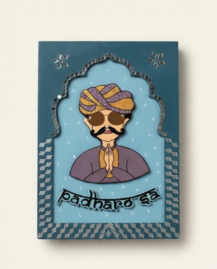 Rajasthani Man - Padharo Sa - BPY — Wall Decor, handmade by JK Craft