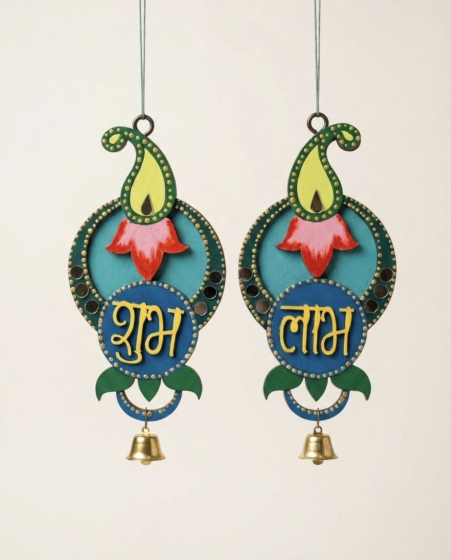 Shubh Lab - Teal — Shubh Labh, handmade by JK Craft