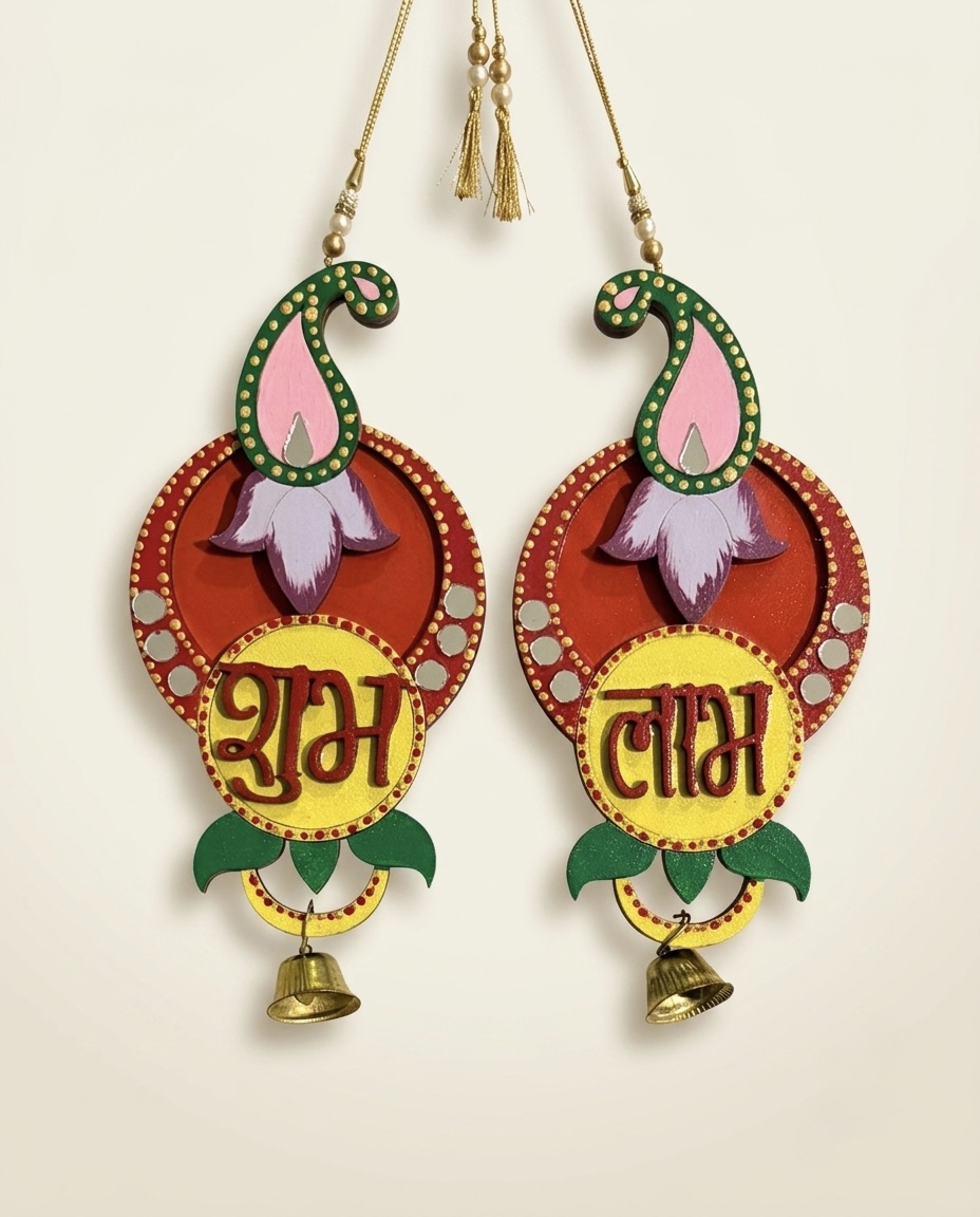 Shubh Labh - Red — Shubh Labh, handmade by JK Craft
