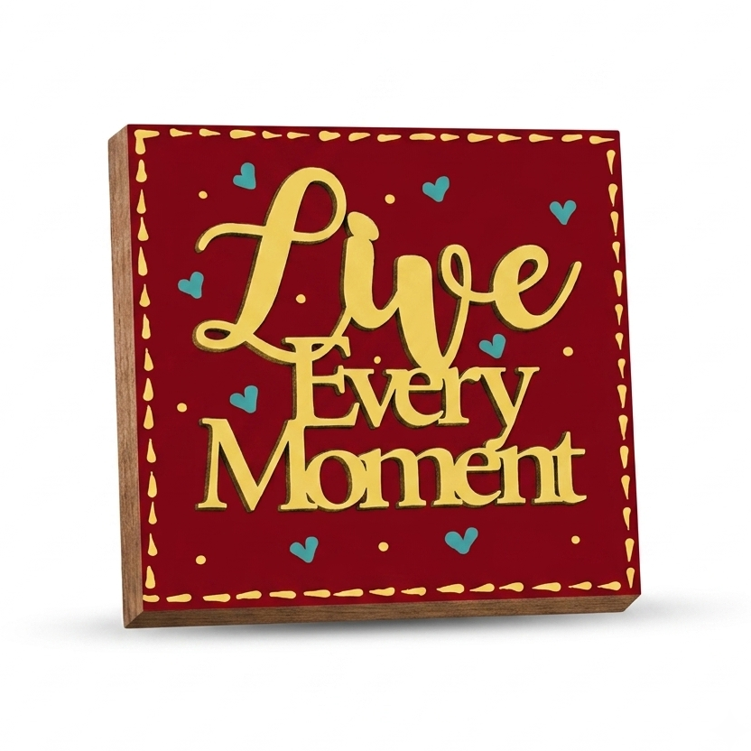 Live every moment — Fridge Magnet, handmade by JK Craft