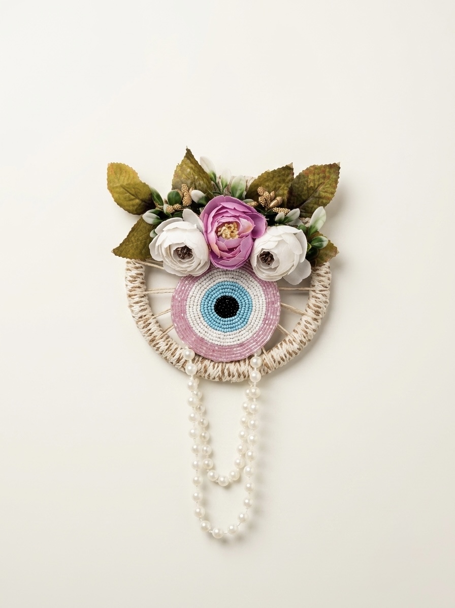 Evil Eye - Flowers — Wall Decor, handmade by JK Craft