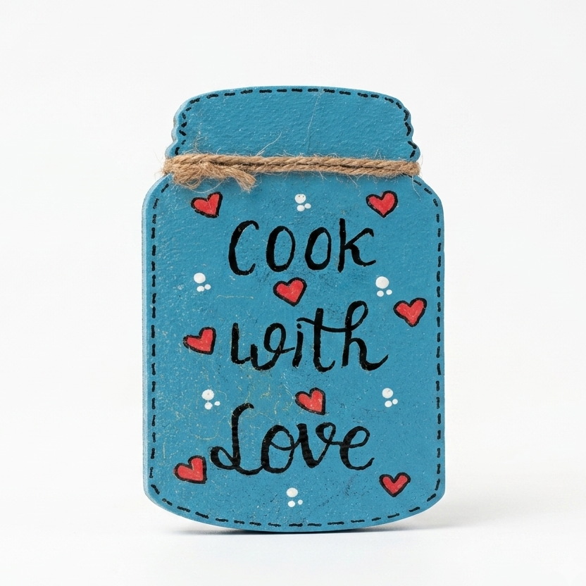 Cook with love — Fridge Magnet, handmade by JK Craft